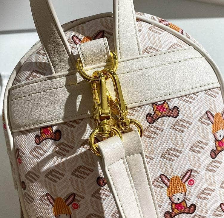 Canvas Cartoon Print Mini Backpack