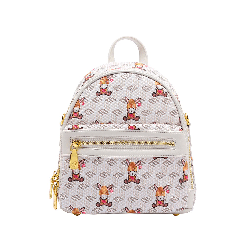 Canvas Cartoon Print Mini Backpack