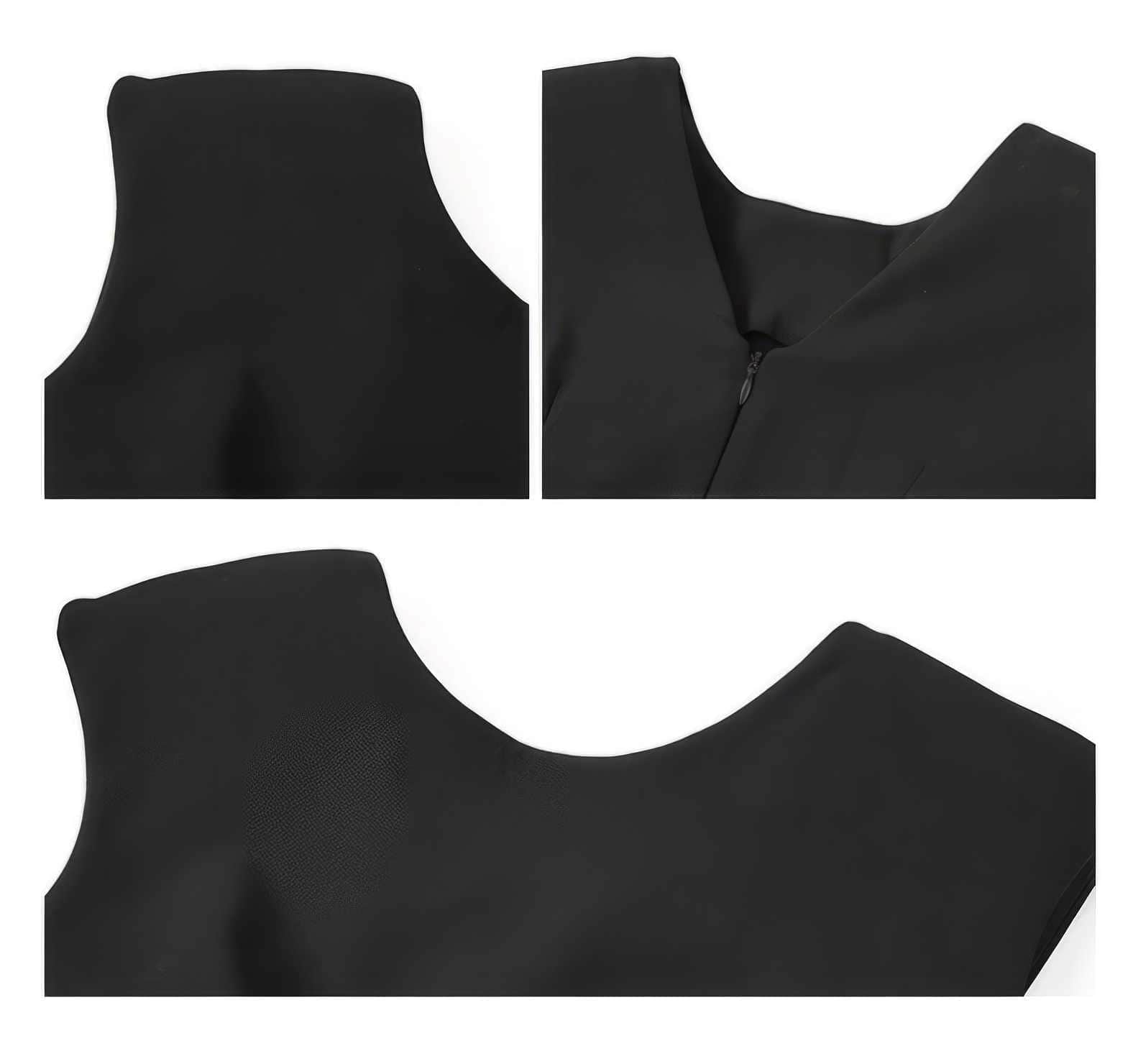 Cap Sleeves Side Slit Simple Midi Dress
