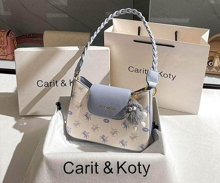 Carriage Canvas Twisted Handle Shoulder Bag