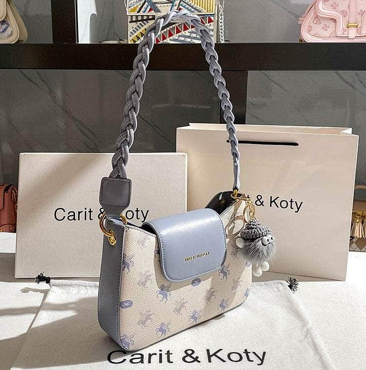 Carriage Canvas Twisted Handle Shoulder Bag