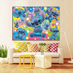 Cartoon Character Canvas Painting: Posters and Prints for Children's Living Room Decor