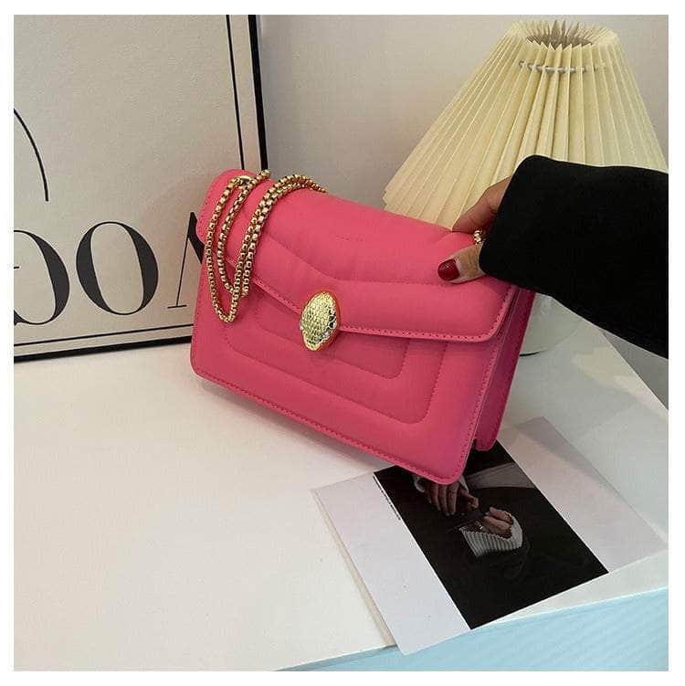 Casual Ladies Leather Shoulder Bag Pink / Planar