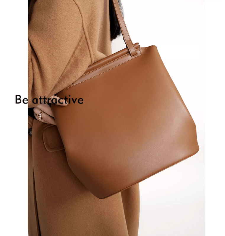 Casual Tote Leather Top Handle Bag