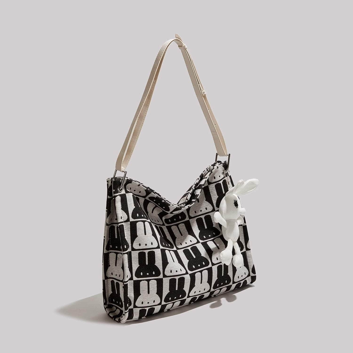 Charming Rabbit Print Tote Handbag