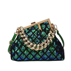 Chic Bedazzled Crossbody Purse Blue