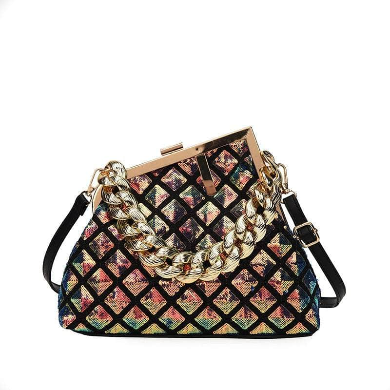 Chic Bedazzled Crossbody Purse Multicolor