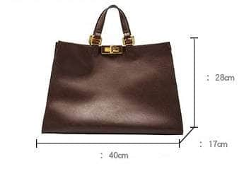 Chic Bucket Tote Bag with Twist Lock Closure