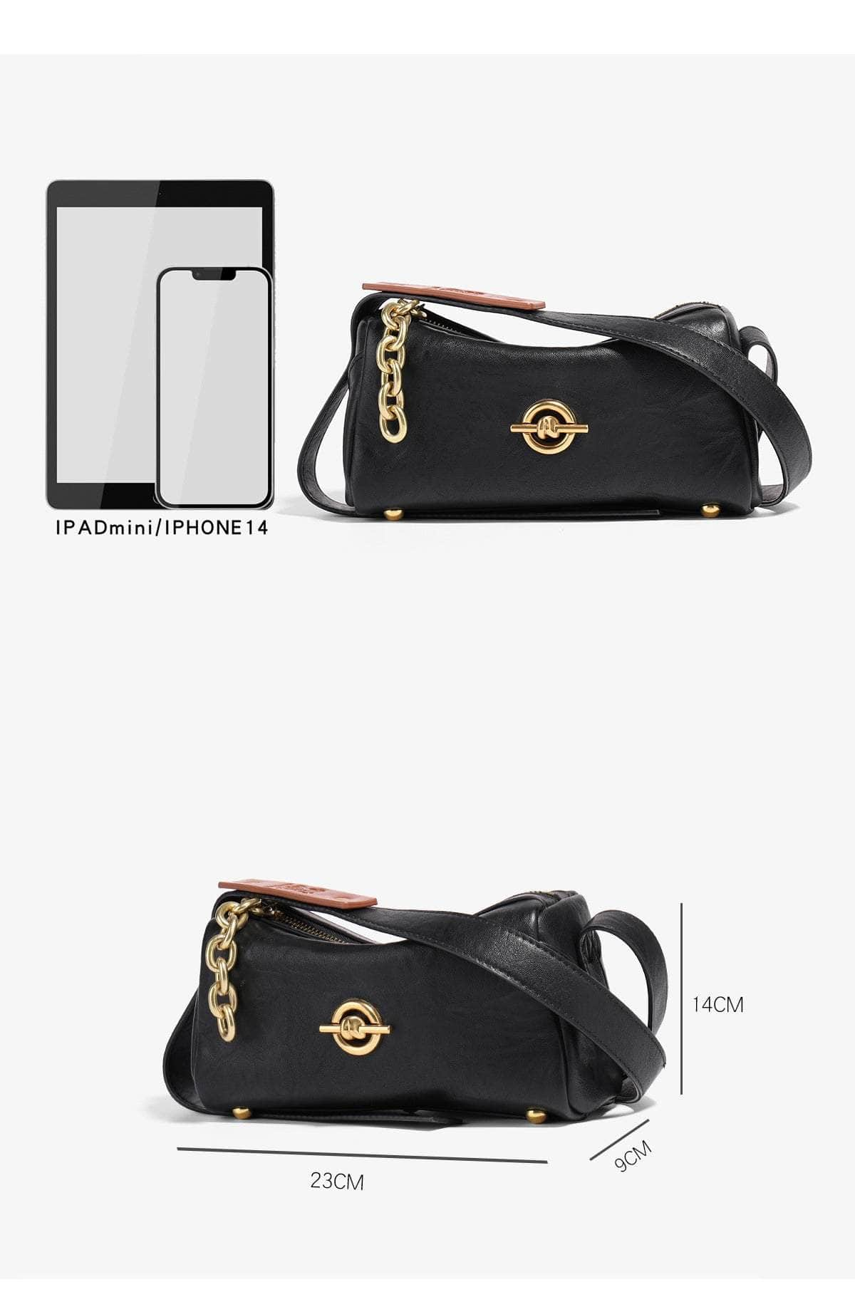 Chic Chain-Strap Hobo Purse