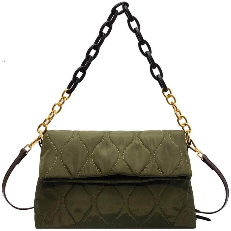 Chic Chain Strap Quilted Crossbody Purse