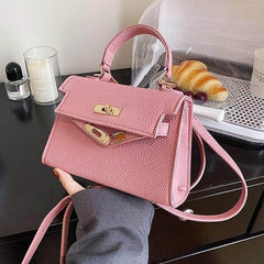 Chic Compact Shoulder Crossbody Handbag Pink