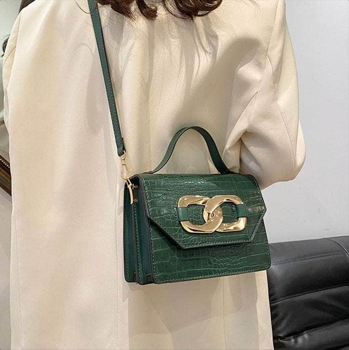 Chic Croc Shoulder Handbag