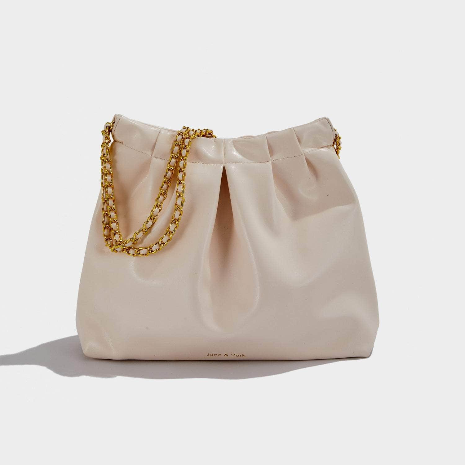 Chic Double Chain Crossbody Bag White