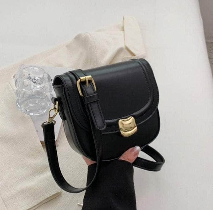 Chic Flap Underarm Bag Black