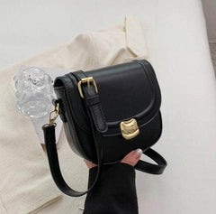 Chic Flap Underarm Bag Black