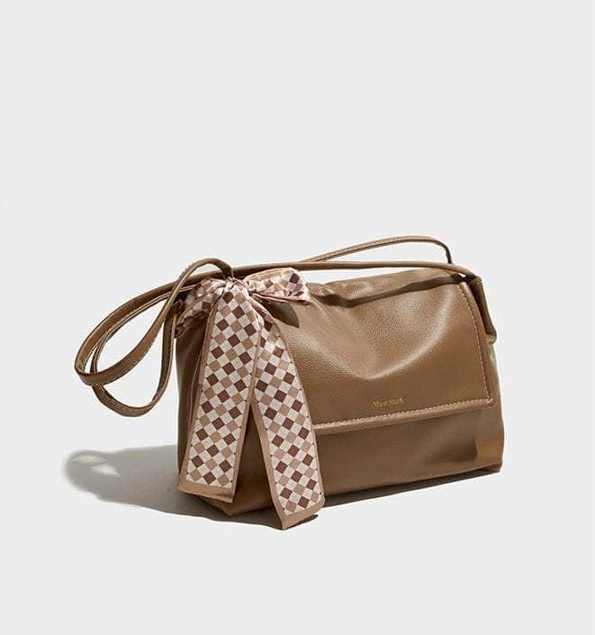 Chic Leather Purse with Charming Bow Accent