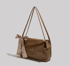 Chic Leather Purse with Charming Bow Accent