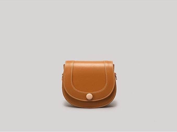 Chic Leather Semicircle Purse