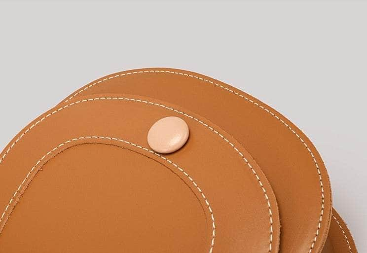 Chic Leather Semicircle Purse