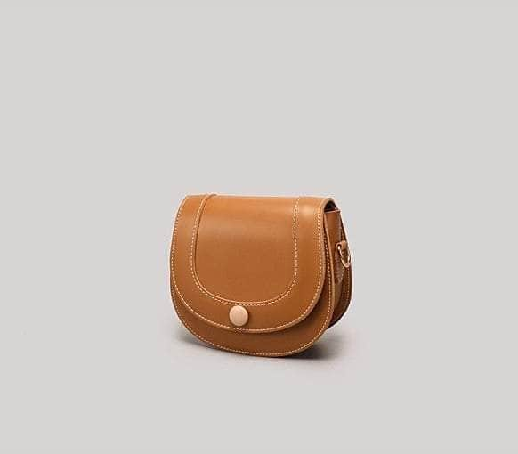 Chic Leather Semicircle Purse