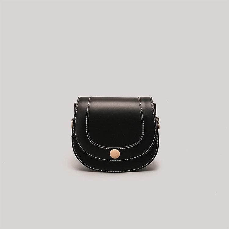 Chic Leather Semicircle Purse