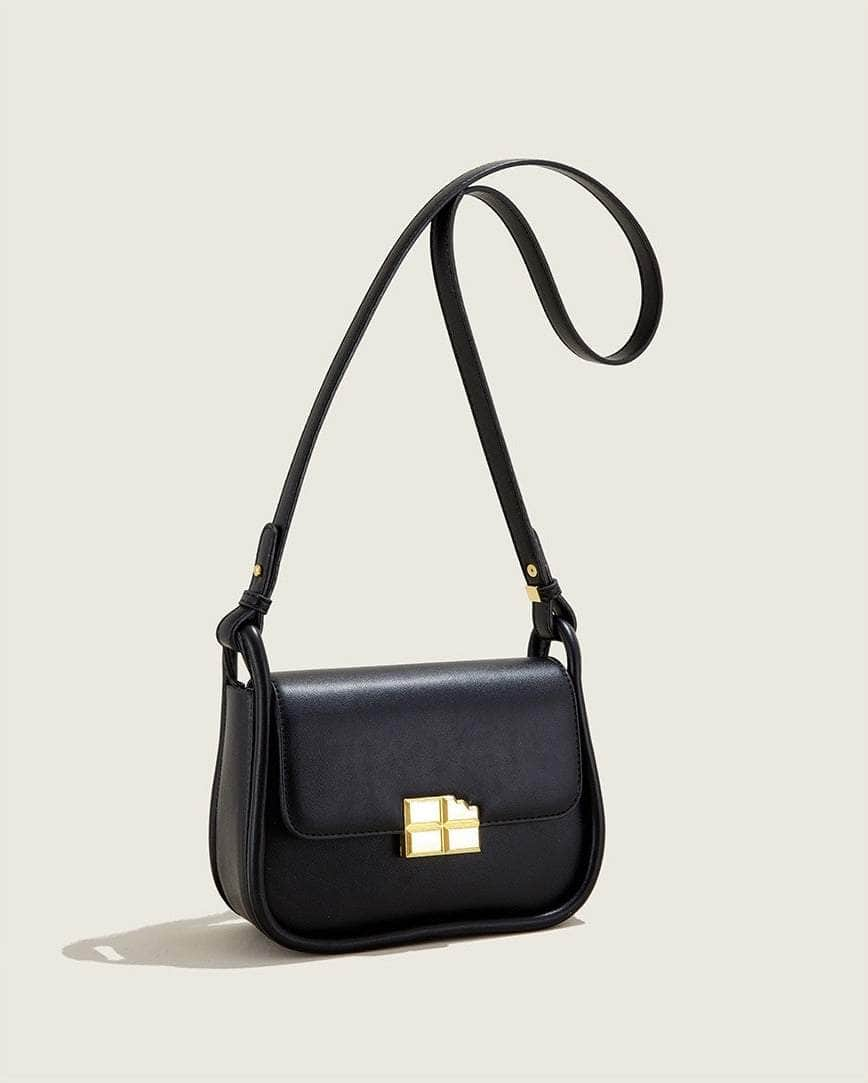 Chic Metal Decor Flap Shoulder Bag