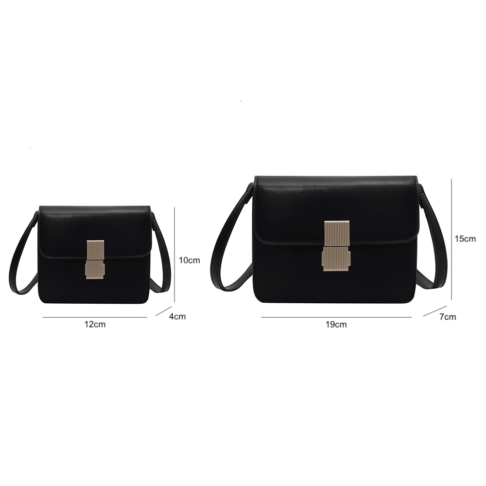 Chic Metal Lock Shoulder Crossbody Bag