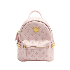 Chic Mini Backpack with Gold Accents