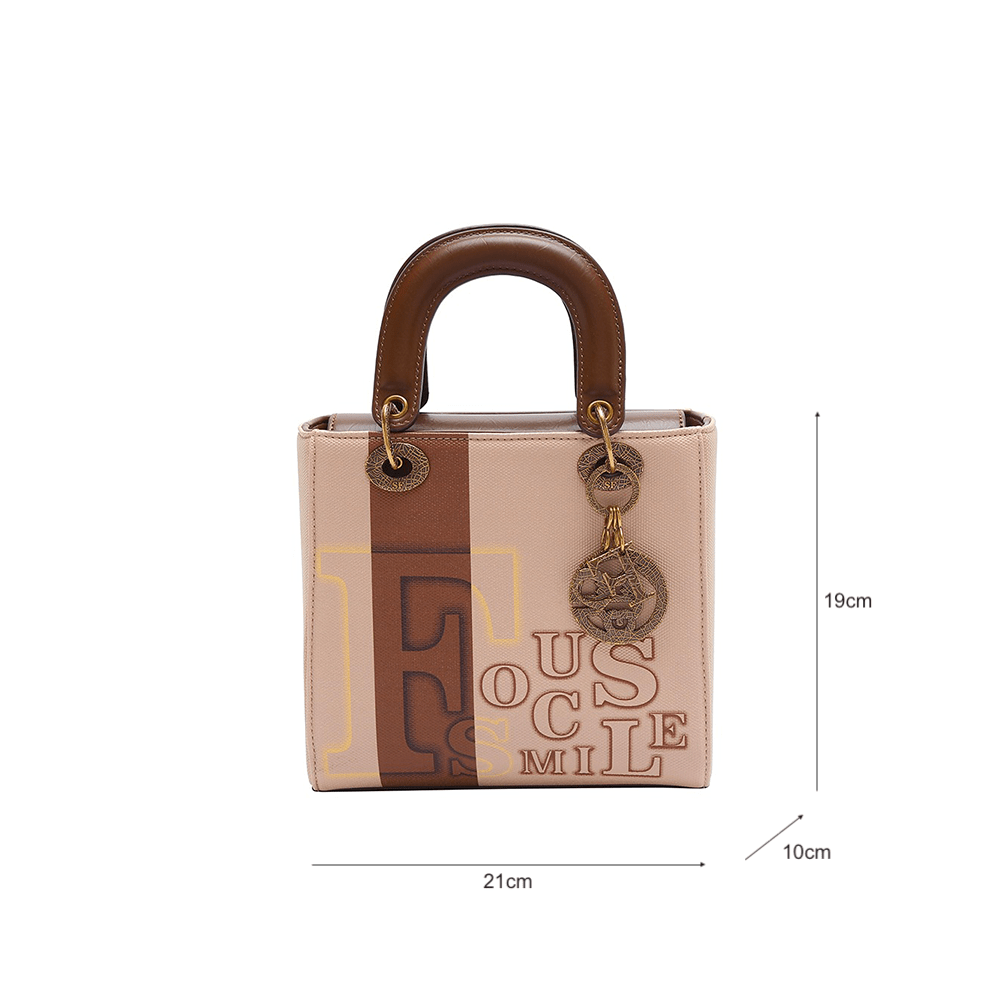 Chic Monogram Canvas Tote Handbag