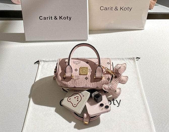 Chic Powder Pink Mini Boston Bag