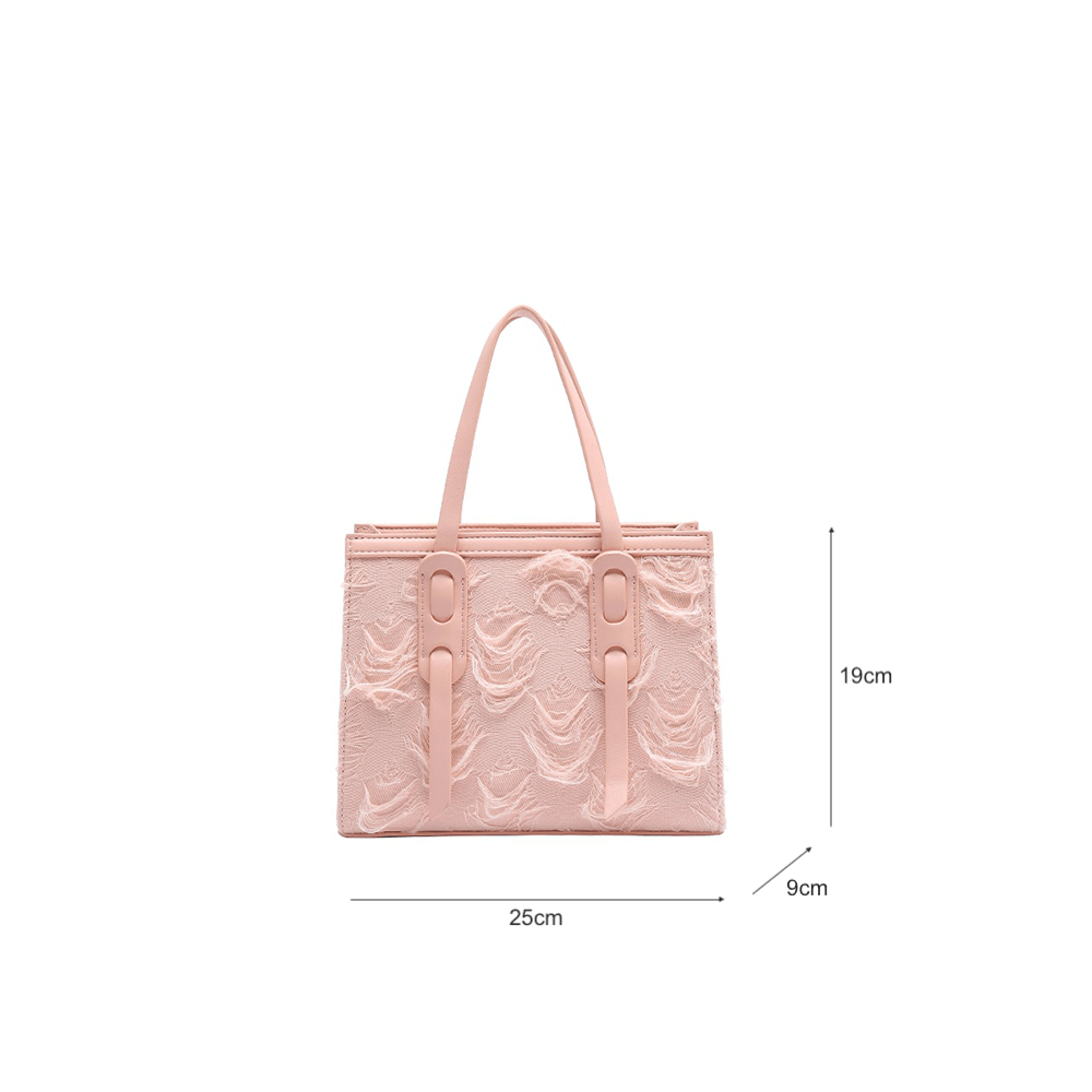 Chic Ruffle-Trimmed Tote Bag