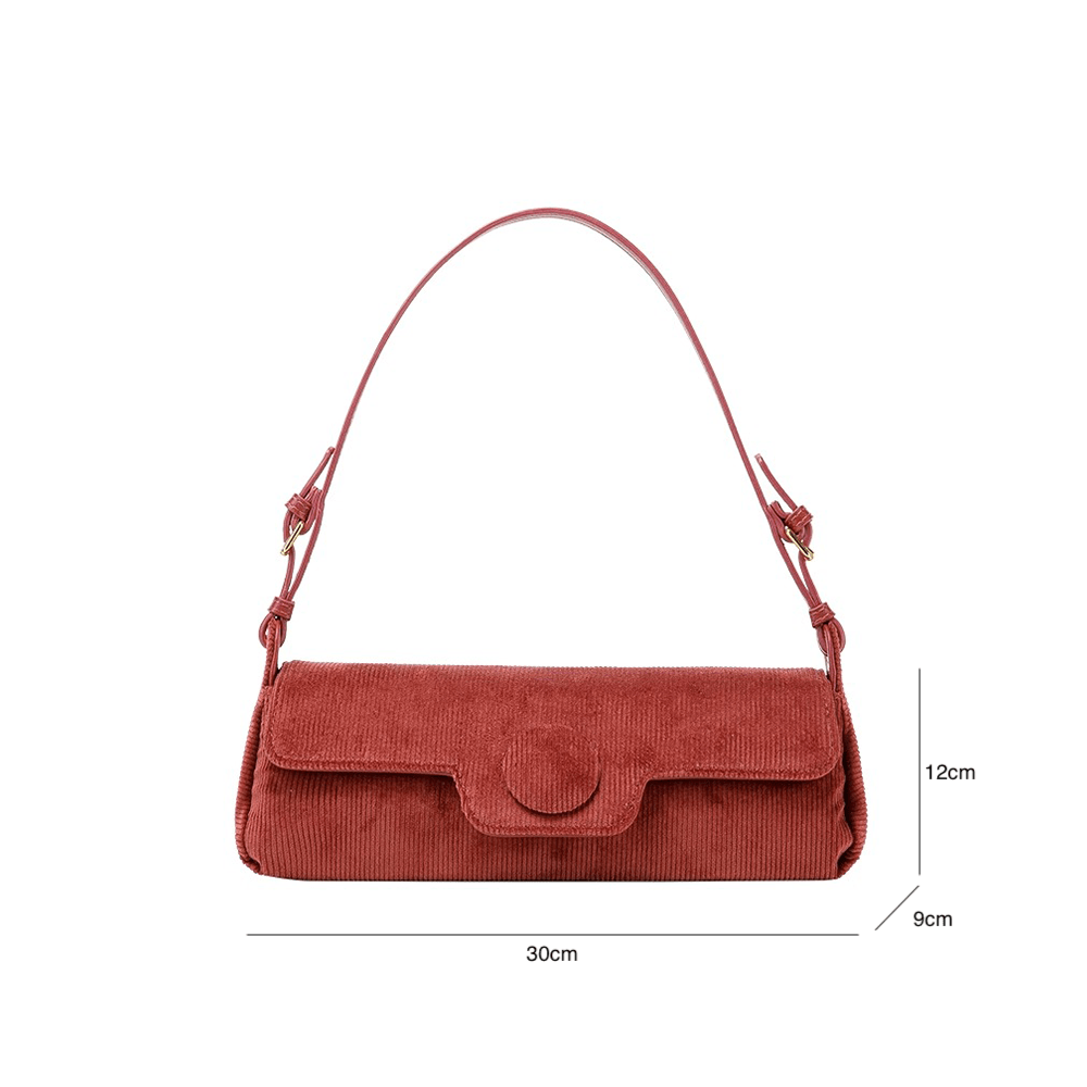 Chic Suede Flap Leather Top Handle Bag