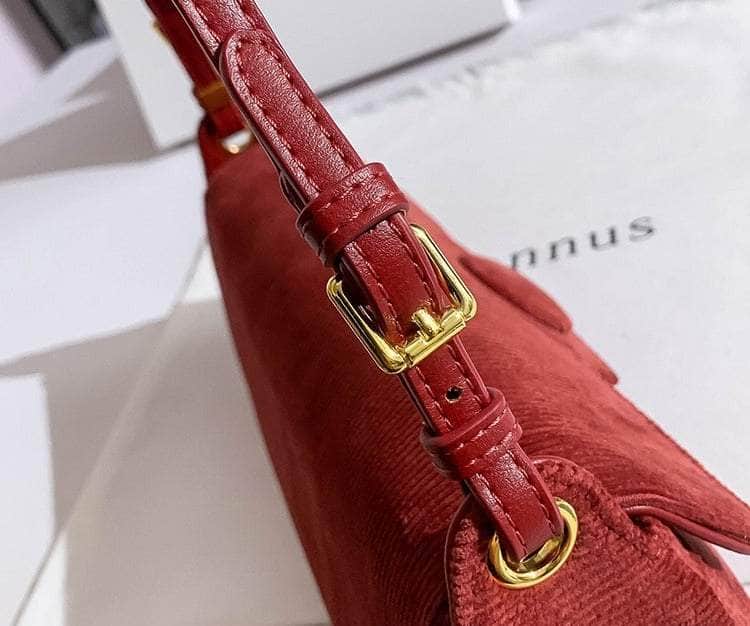 Chic Suede Flap Leather Top Handle Bag