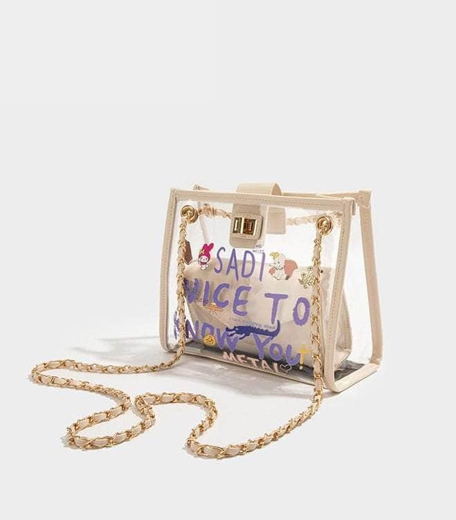 Chic Transparent Crossbody Bag with a Stylish Appeal