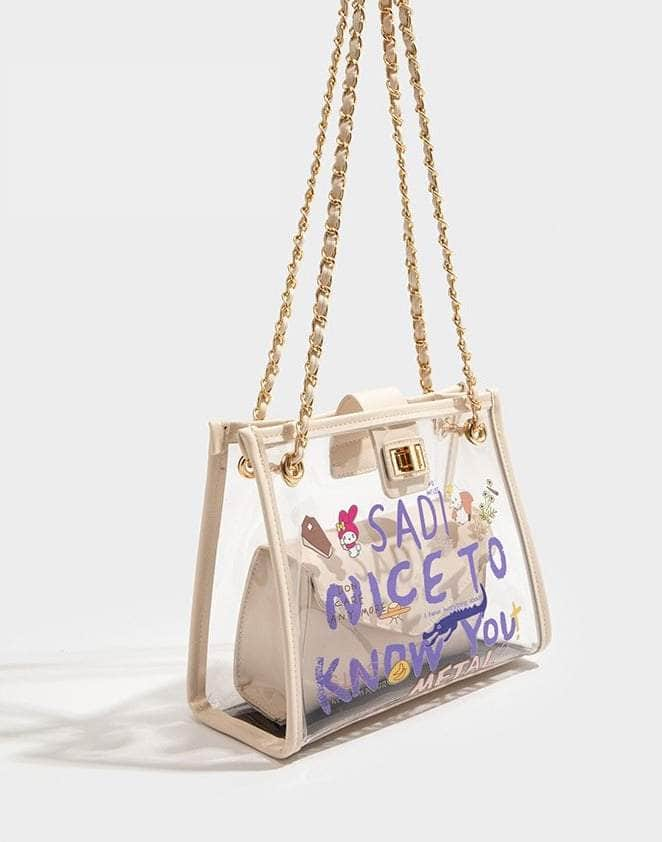 Chic Transparent Crossbody Bag with a Stylish Appeal