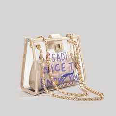 Chic Transparent Crossbody Bag with a Stylish Appeal