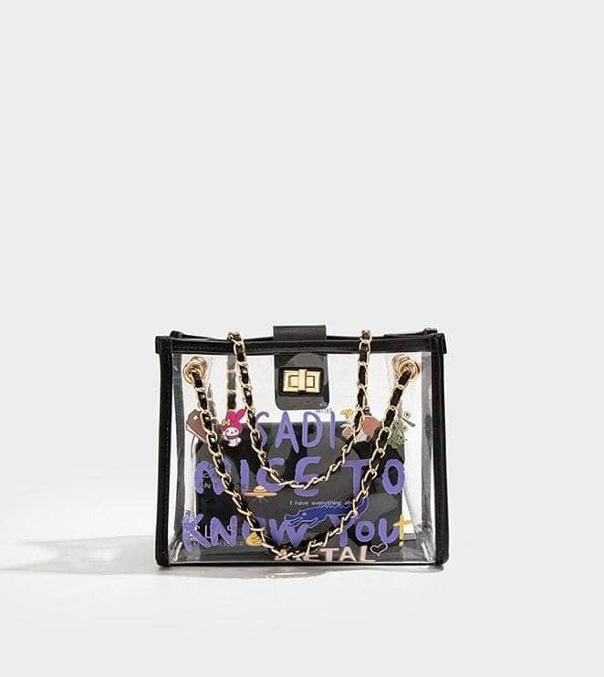 Chic Transparent Crossbody Bag with a Stylish Appeal