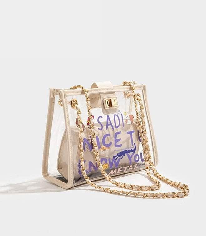 Chic Transparent Crossbody Bag with a Stylish Appeal