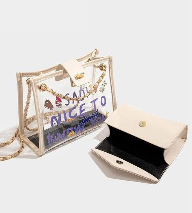 Chic Transparent Crossbody Bag with a Stylish Appeal