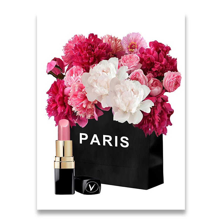 Chic Wall Art Canvas: Paris Tower, Fashion Perfume, Flower, Lipstick 4 / 20x30cm No Framed