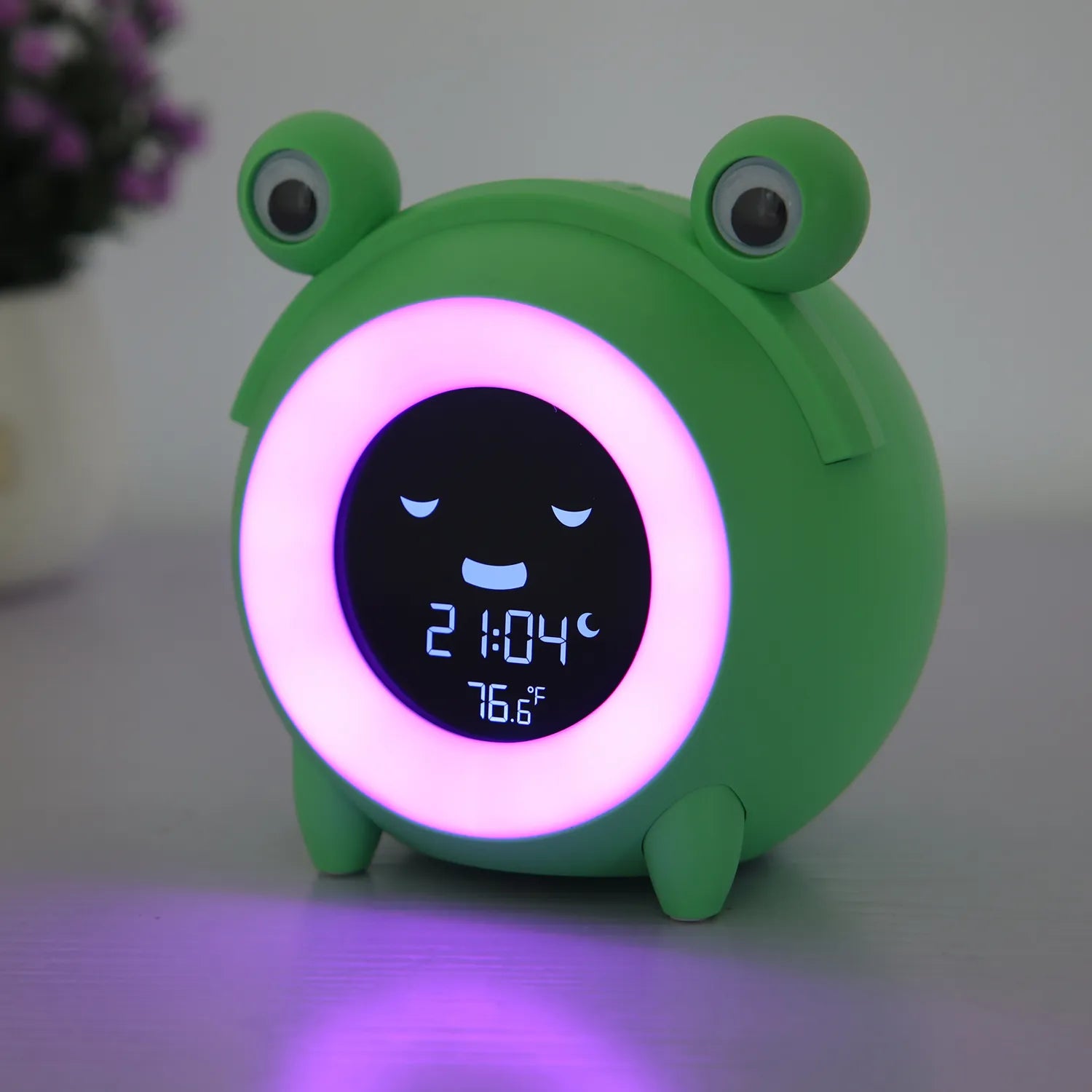 Child Alarm Clock with Cute Animal Design, Sleep Trainer, Digital Wake-Up, Colorful Night Light, Snooze, Temperature, NAP Timer - Perfect for Kids