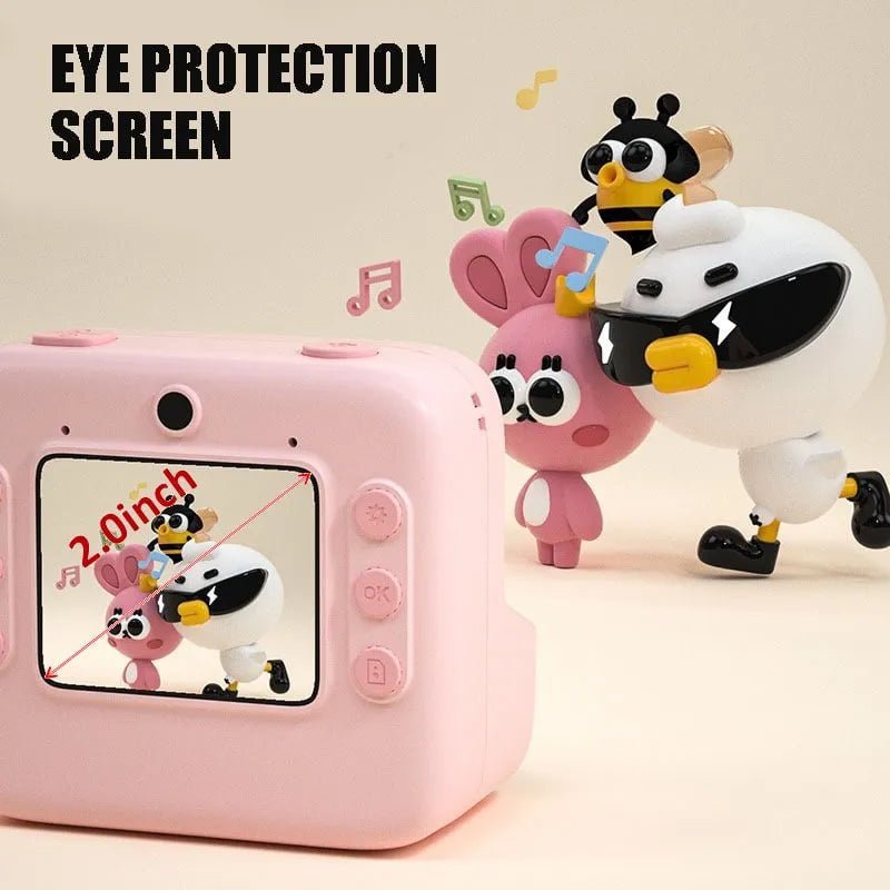 Children Instant Camera 2.0 - 1080P Video Photo Digital Camera with Thermal Print Paper for Kids, Birthday Gift Toys