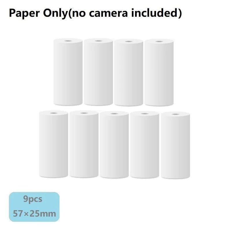 Children Instant Camera 2.0 - 1080P Video Photo Digital Camera with Thermal Print Paper for Kids, Birthday Gift Toys 9 Rolls Print Paper / CHINA