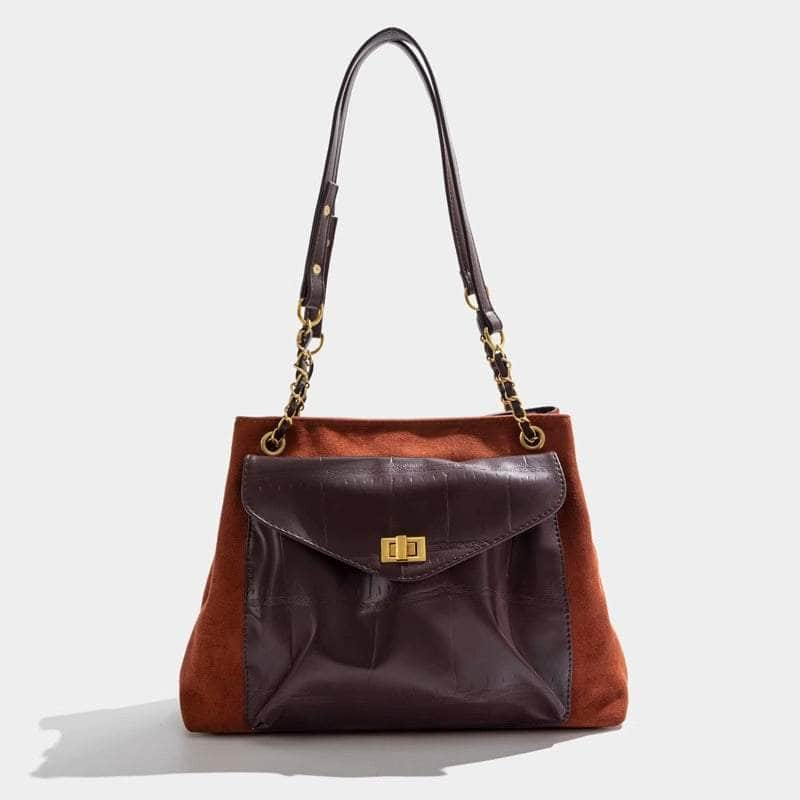 Classic Fashion Handbag with a Retro Twist Coffee