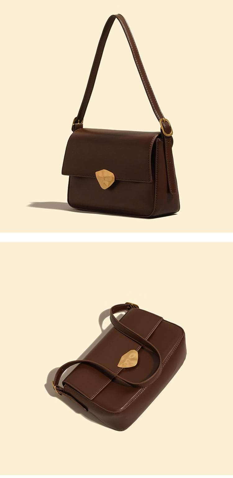 Classic Leather Handbag with a Vintage Touch