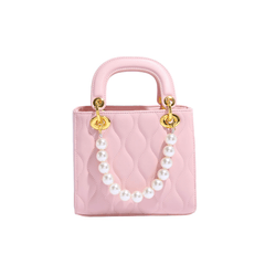 Classic Pearl Embellished Mini Tote Bag