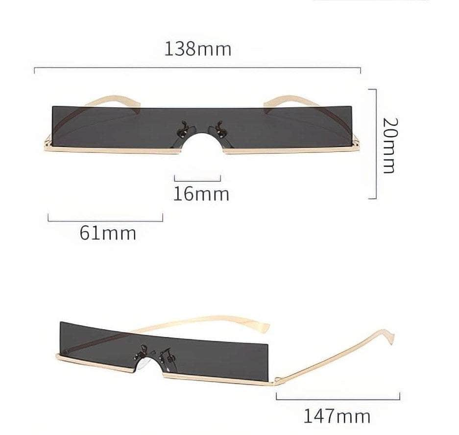 Classic Rectangle Slim Sunglasses