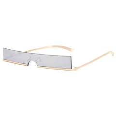 Classic Rectangle Slim Sunglasses Plear/Gold / Resin