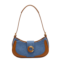 Classic Two- Toned Crossbody Hobo Bag