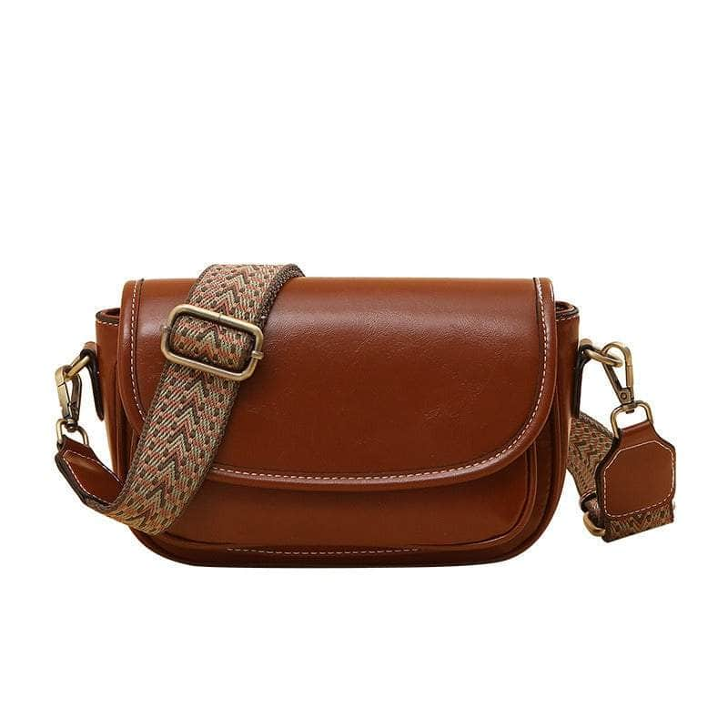 Classic Vintage Leather Flap Shoulder Bag